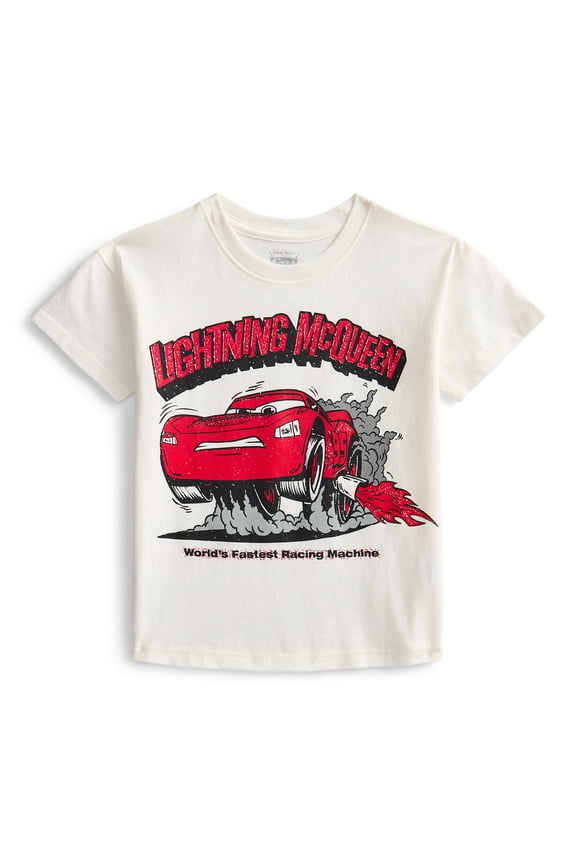 Disney Pixar Cars Toddler Graphic Crewneck Tee with Short Sleeves, Sizes 12M-5T