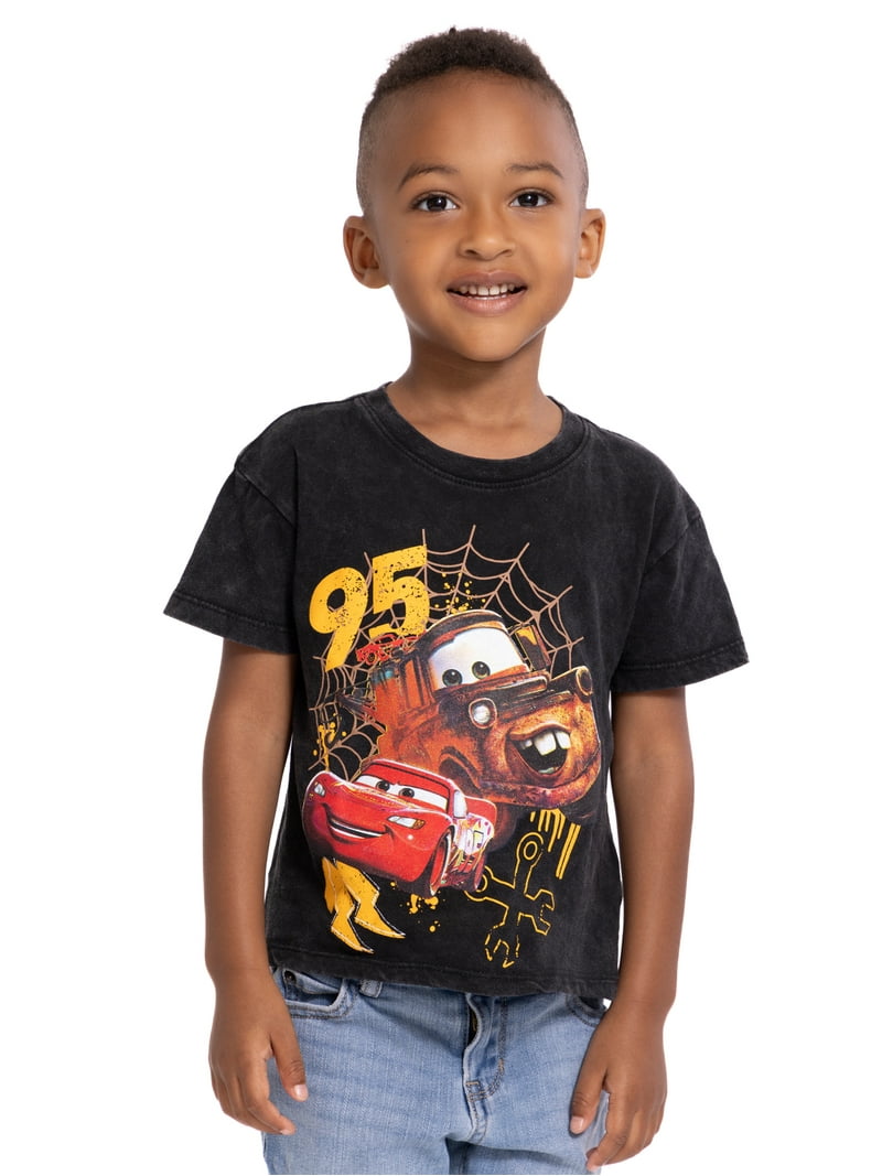 Pixar Cars Toddler Boys Halloween Crewneck Tee with Short Sleeves