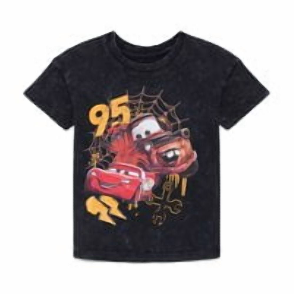 Pixar Cars Toddler Boys Halloween Crewneck Tee with Short Sleeves, Sizes 12M-5T