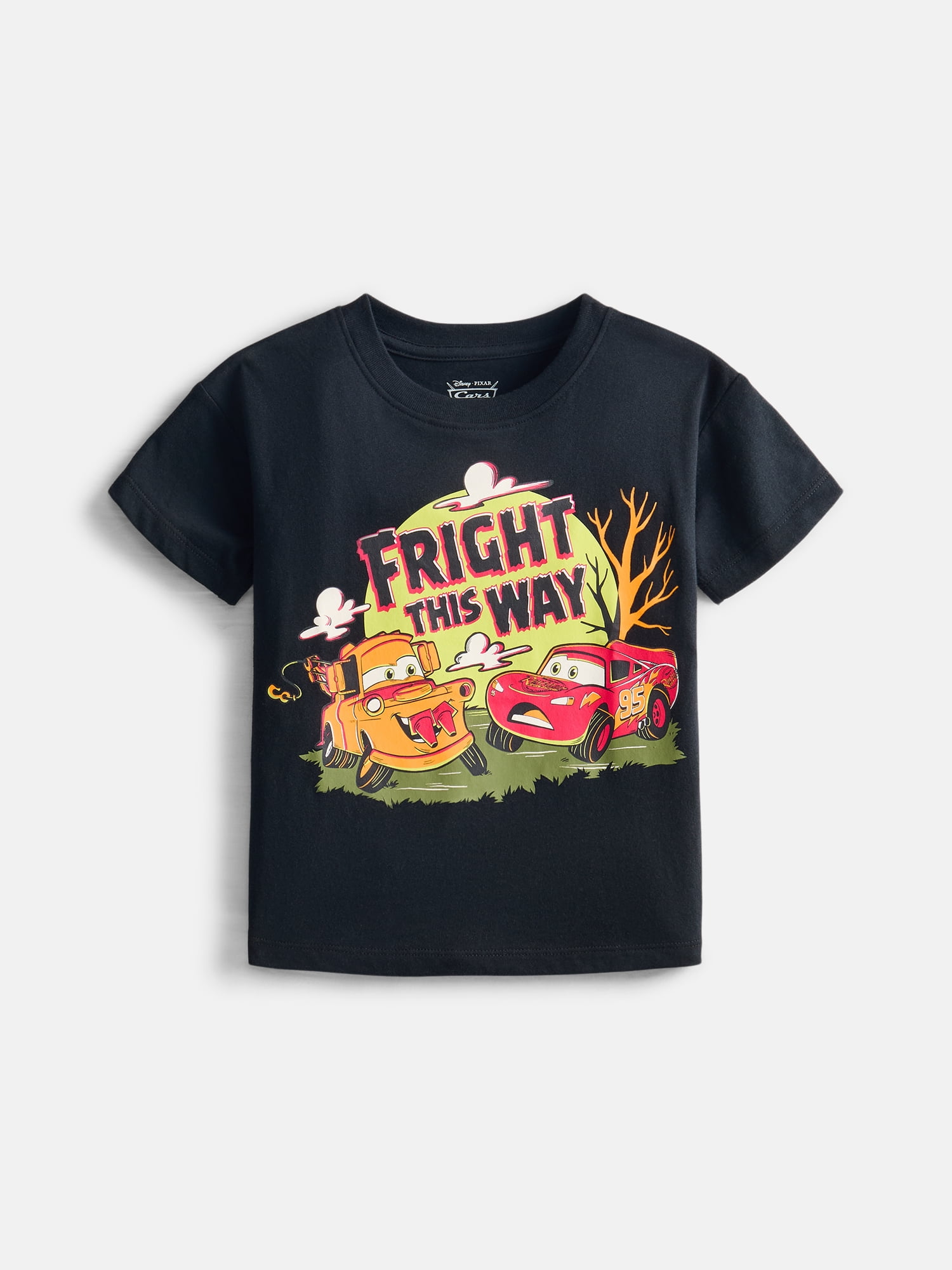 Pixar Cars Toddler Boys Halloween Graphic Tee with Short Sleeves, Sizes 12M-5T