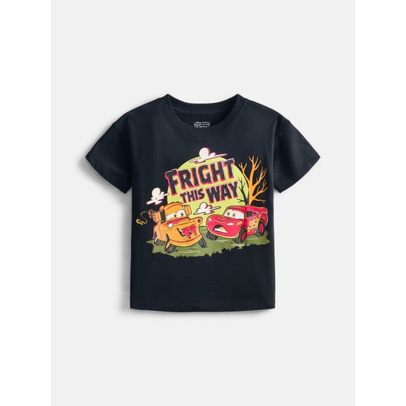 Pixar Cars Toddler Boys Halloween Graphic Tee with Short Sleeves, Sizes 12M-5T
