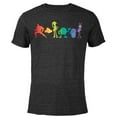 thumbnail image 1 of Pixar Character Line Up Pride - Short Sleeve Blended T-Shirt for Adults - Customized-Black, 1 of 5