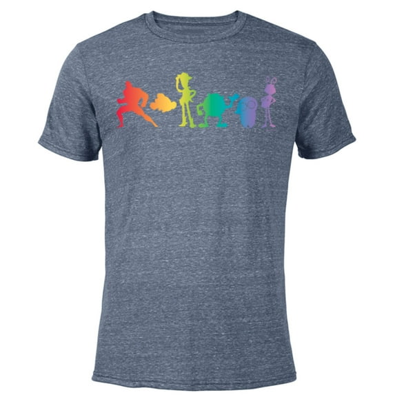 Pixar Character Line Up Pride - Short Sleeve Blended T-Shirt for Adults - Customized-Navy Heather