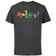 Pixar Character Line Up Pride - Short Sleeve Cotton T-Shirt for Adults - Customized-Charcoal