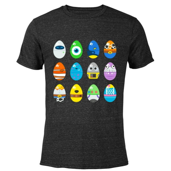 Pixar Classic Character Easter Eggs - Short Sleeve Blended T-Shirt for Adults - Customized-Black