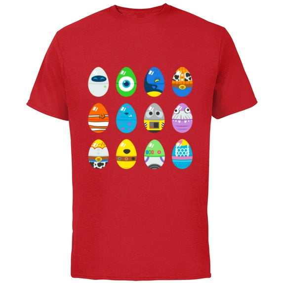 Pixar Classic Character Easter Eggs - Short Sleeve Cotton T-Shirt for Adults - Customized-Red