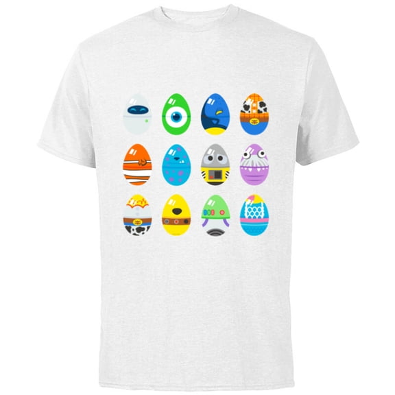 Pixar Classic Character Easter Eggs - Short Sleeve Cotton T-Shirt for Adults - Customized-White