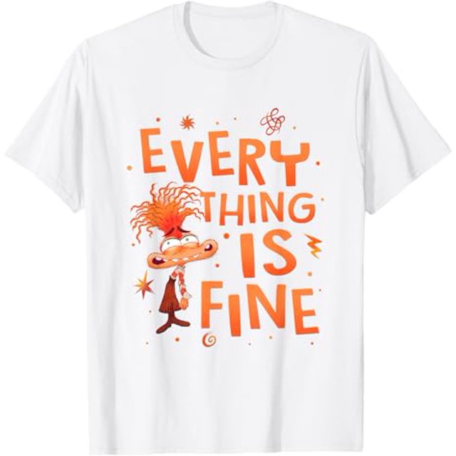 Pixar Inside Out 2 Everything Is Fine Anxiety Logo TShirt