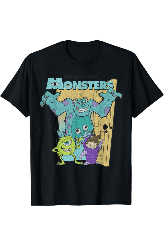 Pixar Monsters Inc. Mike Sully Boo Group Poster t shirt