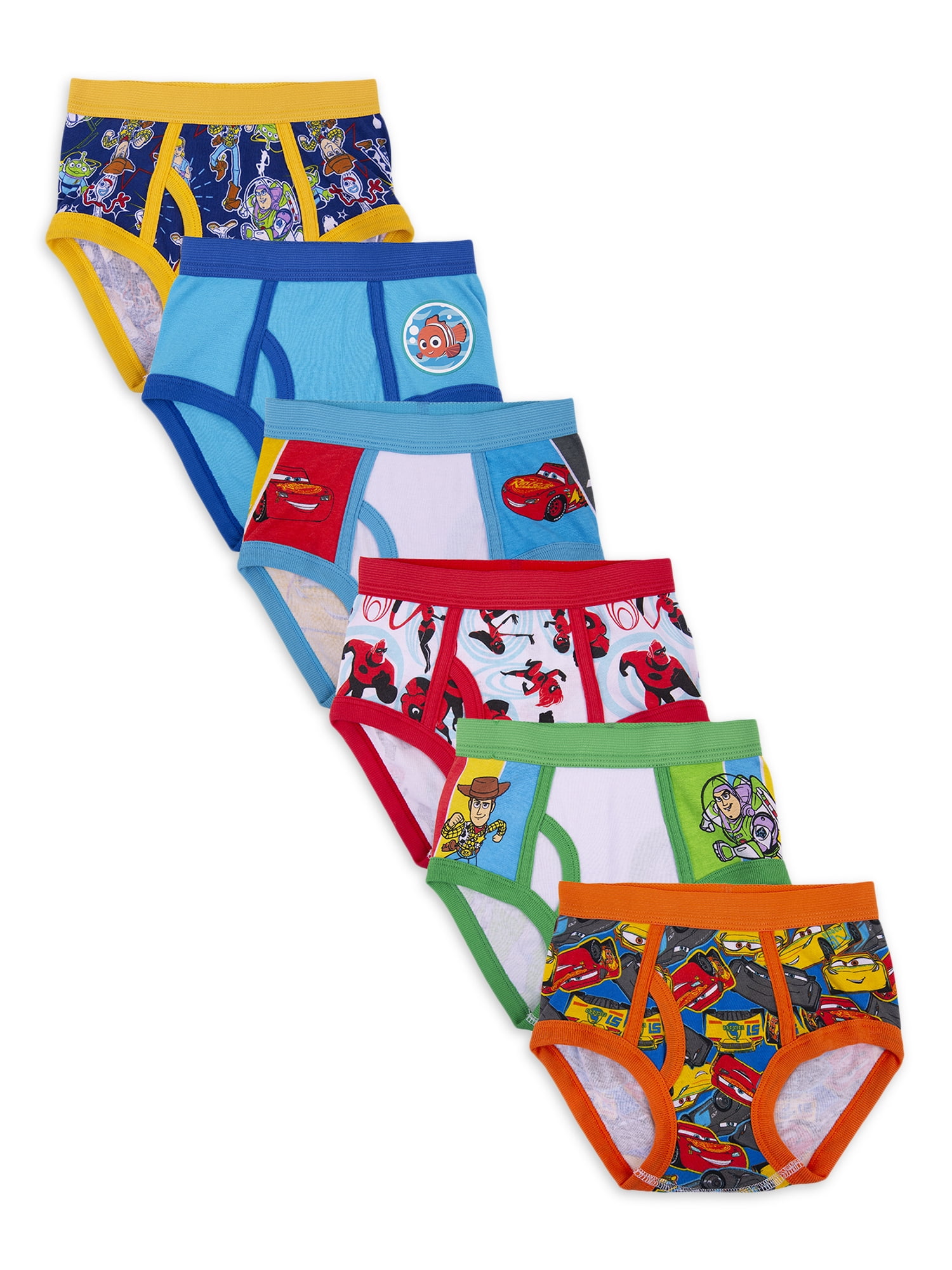 Pixar Toddler Boys' Underwear, 6 Pack Sizes 2T-4T