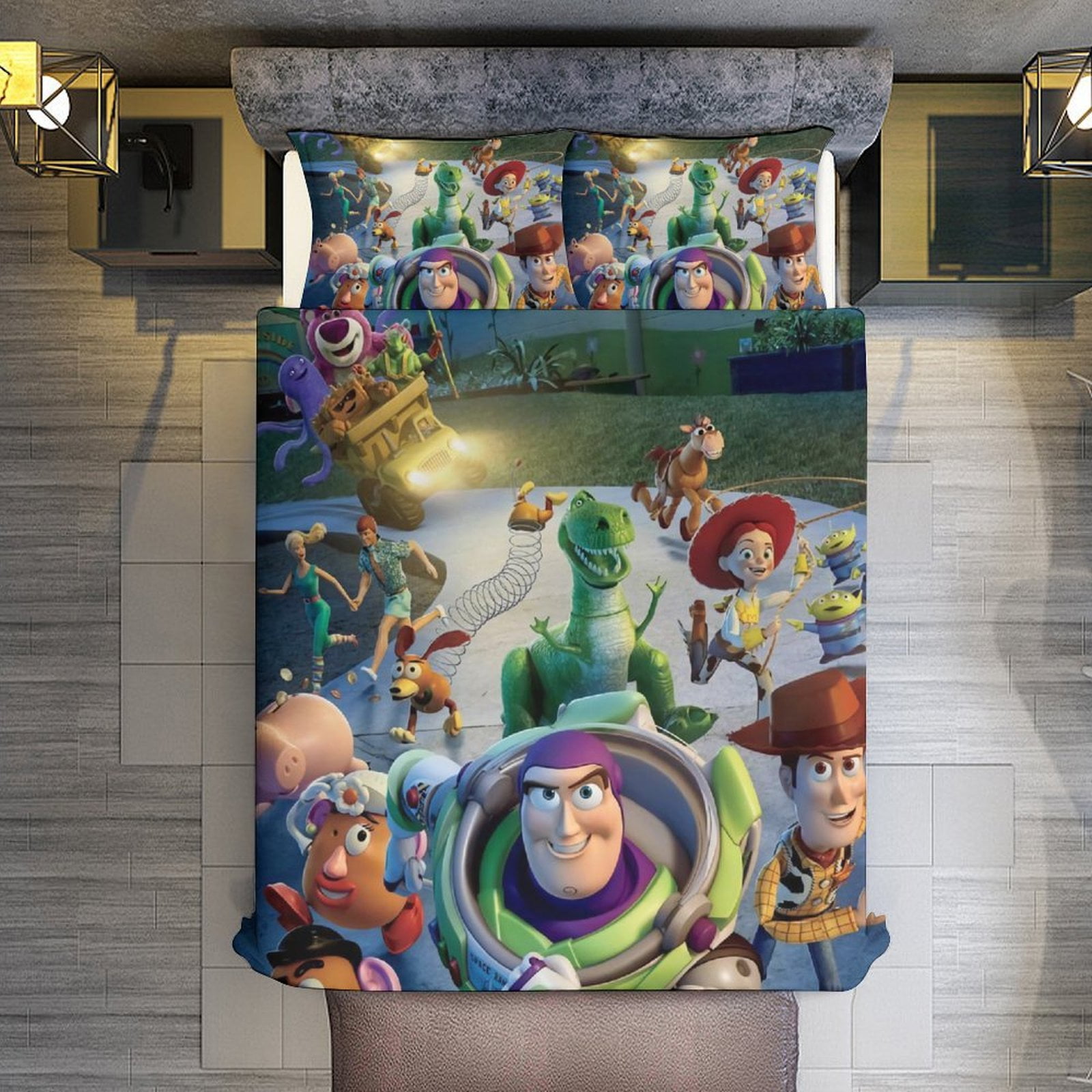 Pixar Toy Story Buzz Lightyear Bed Sheet Set for Kids Boys Girls,Duvet ...