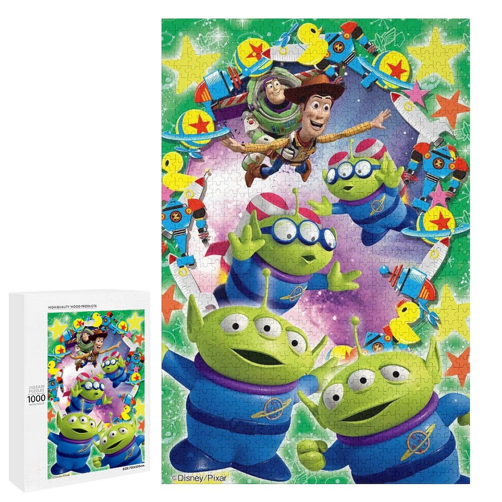 Pixar Toy Story Buzz Lightyear &Woody Alien Puzzles- 1000 Piece Jigsaw ...