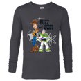 thumbnail image 1 of Pixar Toy Story Buzz and Woody T-Shirt - Long Sleeve T-Shirt for Men - Customized-Charcoal Heather, 1 of 5