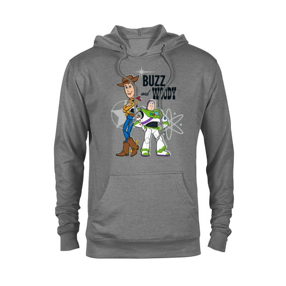 Pixar Toy Story Buzz and Woody T-Shirt - Pullover Hoodie for Adults - Customized-Graphite Heather