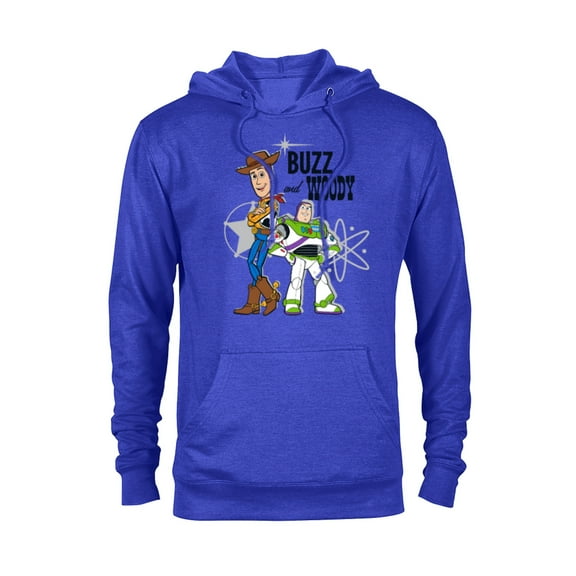 Pixar Toy Story Buzz and Woody T-Shirt - Pullover Hoodie for Adults - Customized-Royal Heather