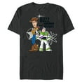 thumbnail image 1 of Pixar Toy Story Buzz and Woody T-Shirt- Short Sleeve Blended T-Shirt for Adults - Customized-Dark Heather, 1 of 5