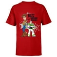 thumbnail image 1 of Pixar Toy Story Buzz and Woody T-Shirt - Short Sleeve T-Shirt for Kids - Customized-Red, 1 of 5