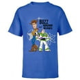 thumbnail image 1 of Pixar Toy Story Buzz and Woody T-Shirt - Short Sleeve T-Shirt for Kids - Customized-Royal, 1 of 5