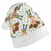 Pixar Toy Story Woody Santa Hat,Pixar Toy Story Woody Christmas Hats for Adults,Xmas Holiday Hat,Unisex Polyester Velvet Classic Santa Claus Hat for New Year Party