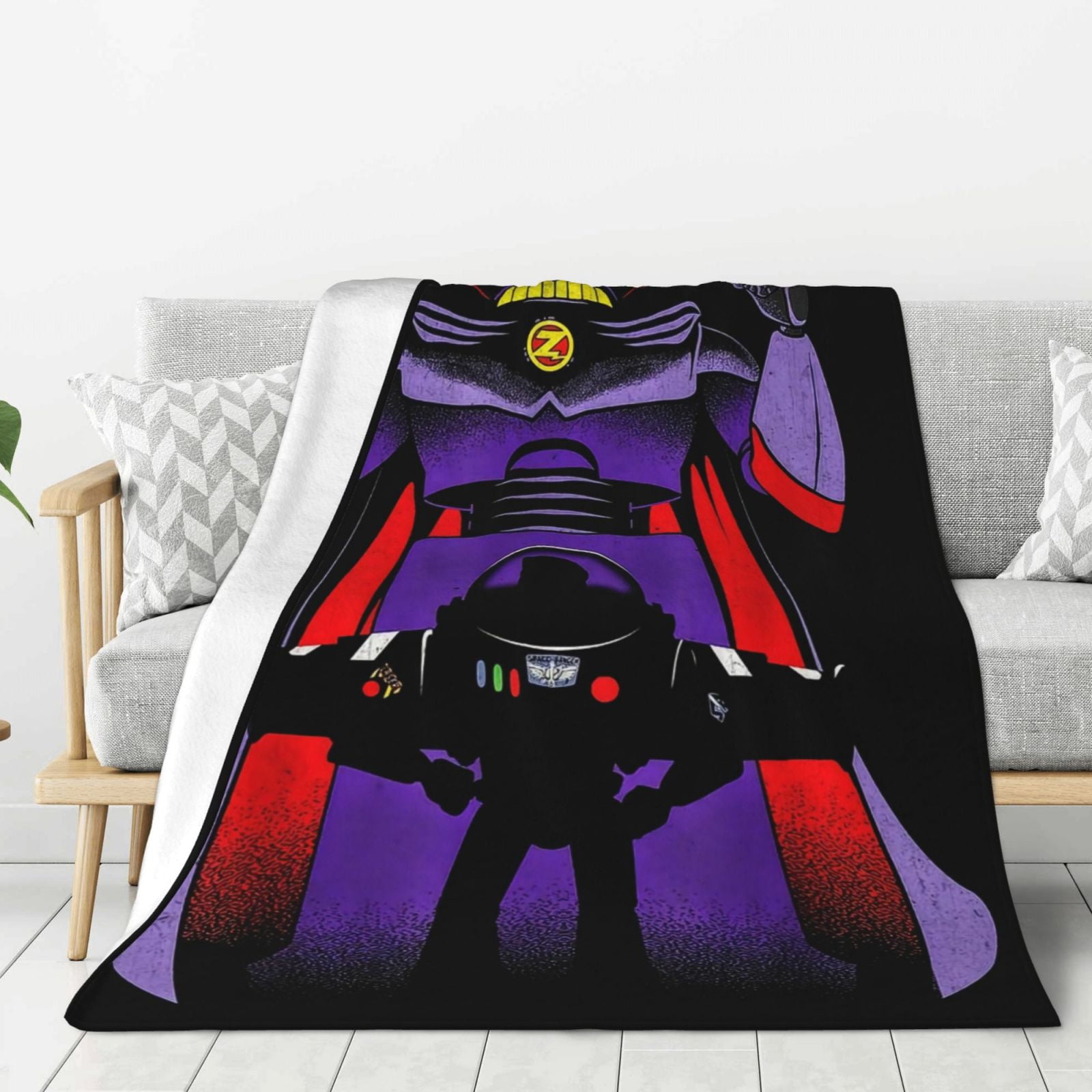 Pixar Toy Story Zurg Behind Buzz Lightyear Blanket for Couch - Super ...