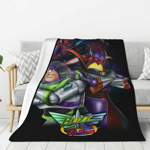 Pixar Toy Story Zurg Behind Buzz Lightyear Blanket,Flannel Blanket Throw for Kids,Soft Warm Cozy Plush Blanket for Couch Bed Sofa,40"x30"