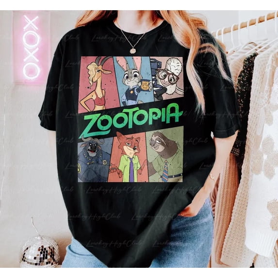 Pixar Zootopia Characters Group Shirt T-Shirt