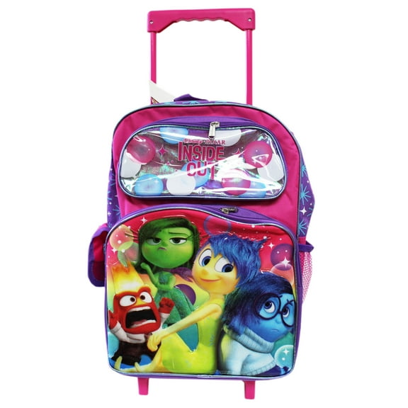 Pixar's Inside Out Pink and Purple Full Size Rolling Backpack (16in)