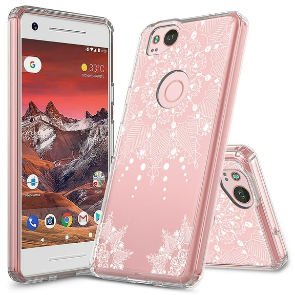 Pixel 2 Case, Rosebono Mandala Floral Pattern Designed Slim Shockproof Hard PC+TPU Bumper Protective Armor Defender Cover for Google Pixel 2