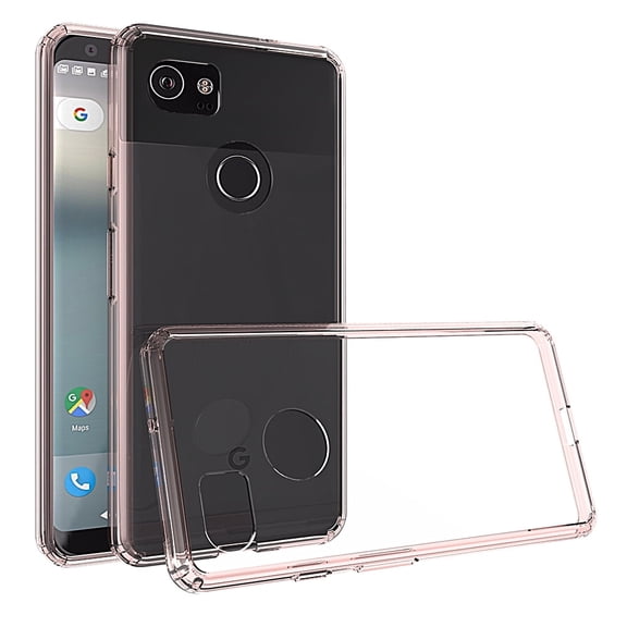 Pixel 2 Case, Rosebono Slim Shockproof Hard PC+TPU Pink Bumper Protective Armor Defender Cover for Google Pixel 2