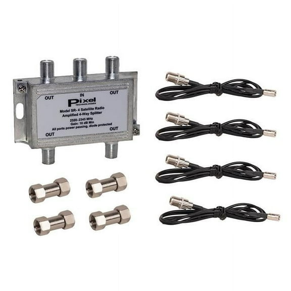 Pixel 4-Way SiriusXM Satellite Radio Amplified Splitter Kit