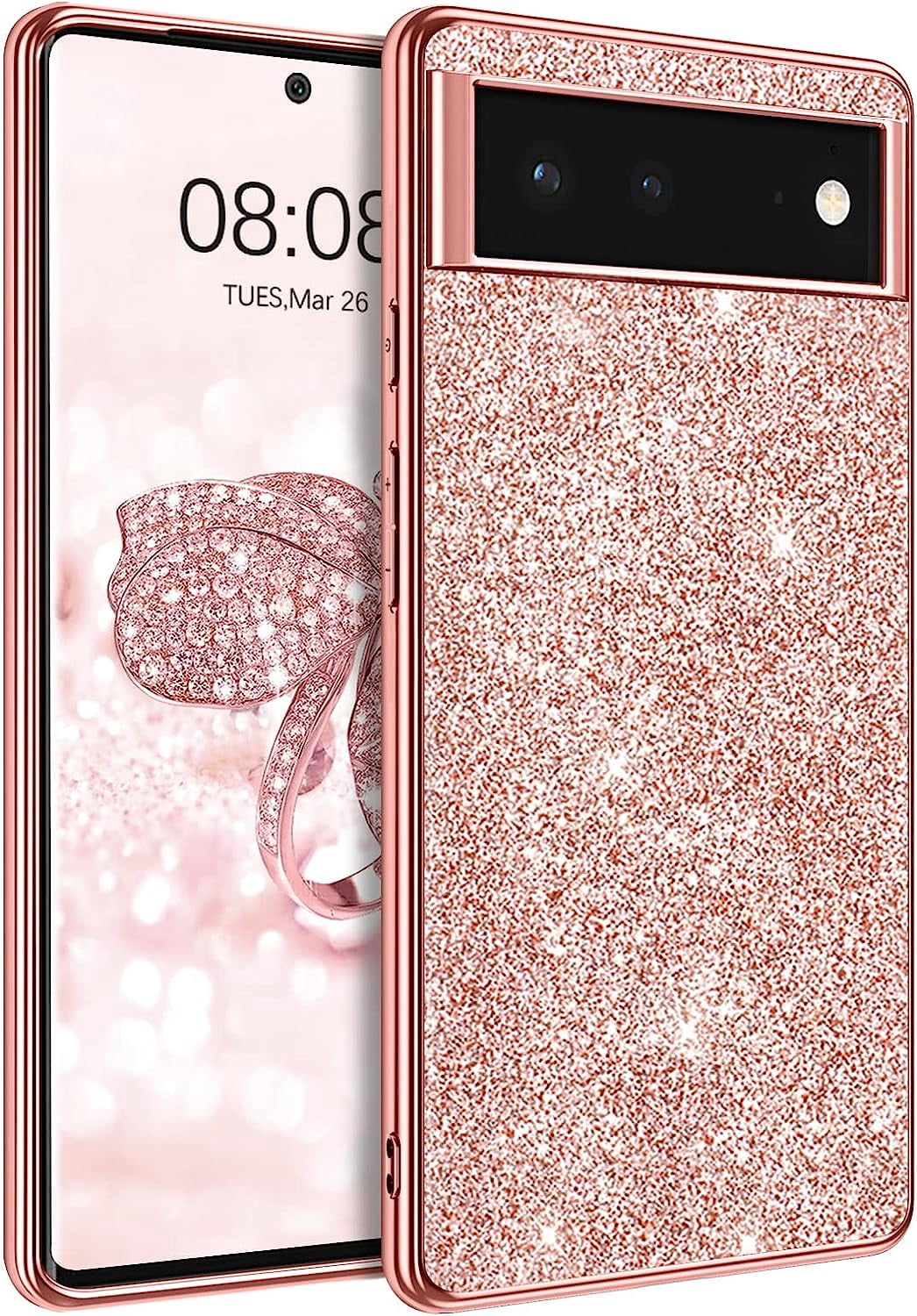 Pixel 6 Case, Google Pixel 6 Case, Slim Luxury Glitter Sparkle Bling ...