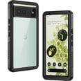 thumbnail image 1 of Pixel 6 Pro Case, IP68 Waterproof Dustproof Case with Built-in Screen Protector, Rugged Full Body Shockproof Protective Case for Google Pixel 6 Pro, Black/Clear, 1 of 18