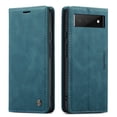 thumbnail image 1 of for Pixel 6 Wallet Case with [RFID Blocking] Retro Premium PU Leather Flip Folio Strong Magnetic Closure, Kickstand, Card Slots, Flip Book Style Cover For Google Pixel 6,
Blue, 1 of 6
