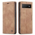 thumbnail image 1 of for Pixel 6 Wallet Case with [RFID Blocking] Retro Premium PU Leather Flip Folio Strong Magnetic Closure, Kickstand, Card Slots, Flip Book Style Cover For Google Pixel 6,
Brown, 1 of 6