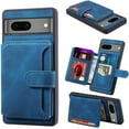 thumbnail image 1 of for Pixel 7 Case Card Holder,Multi Slots Wallet for Google Pixel 7 Case,[RFID-Blocking] TPU Interior Protective,Dual Layer Shockproof,Stand Leather Flip Cases Cover (Blue), 1 of 14