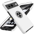 thumbnail image 1 of Pixel 7 Case, Google Pixel 7 Case with HD Screen Protector, Shockproof Google Pixel 7 Phone Case with 360° Magnetic Ring Holder Kickstand Phone Case for Google Pixel 7 Silver, 1 of 8
