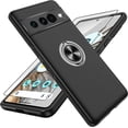 thumbnail image 1 of Pixel 7 Pro Case, Google Pixel 7 Pro Case Shockproof Google Pixel 7 Pro Phone Case with 360° Magnetic Ring Holder Kickstand Phone Case for Google Pixel 7 Pro Black, 1 of 15