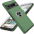 thumbnail image 1 of Pixel 7 Pro Case, Google Pixel 7 Pro Case Shockproof Google Pixel 7 Pro Phone Case with 360° Magnetic Ring Holder Kickstand Phone Case for Google Pixel 7 Pro Green, 1 of 15