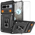 thumbnail image 1 of Pixel 7 Pro case, Google Pixel 7 Pro Case with Slide Camera Cover,Google Pixel 7 Pro Phone Case with HD Screen Protector， Magnetic Kickstand Case for Google Pixel 7 Pro，Black, 1 of 7
