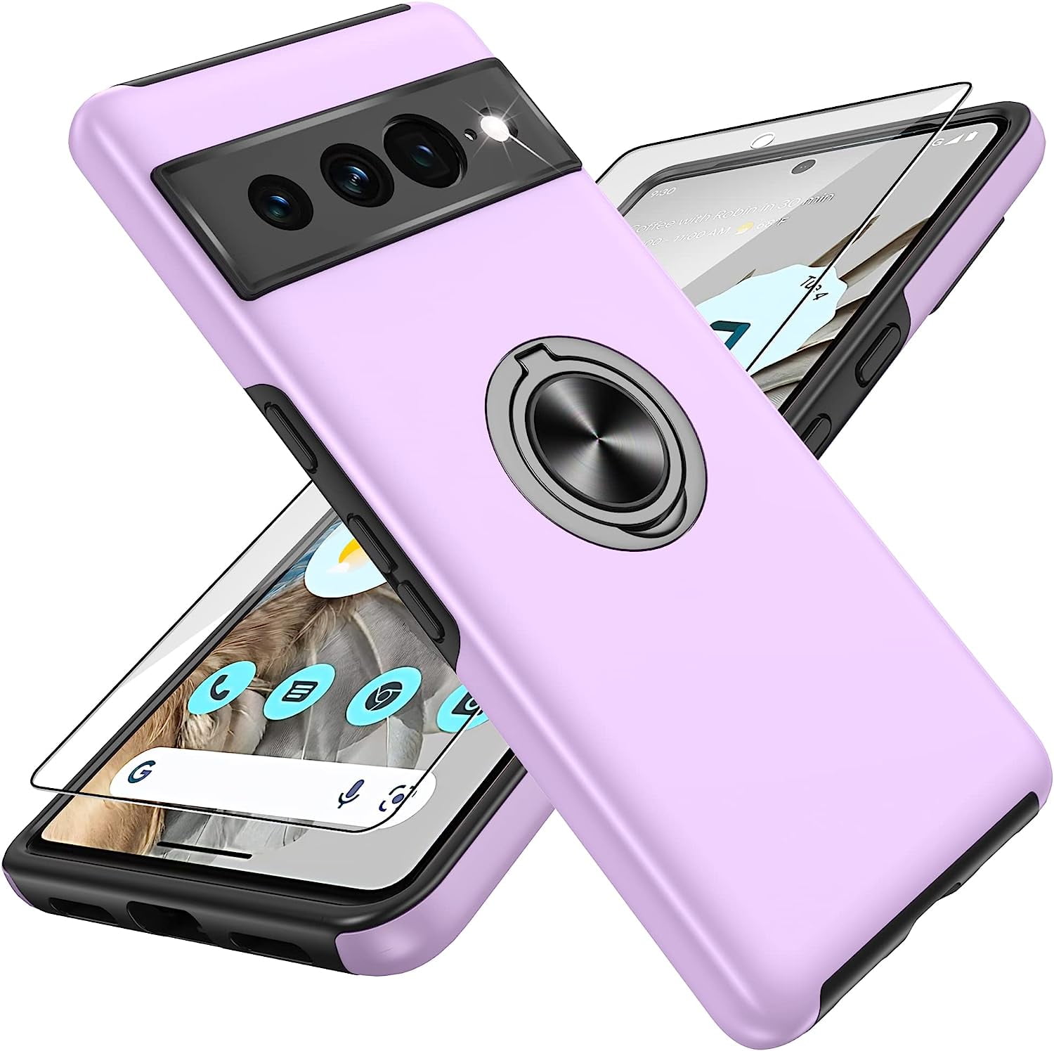 Pixel 7 Pro case with Screen Protector, Shockproof Google