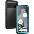 thumbnail image 1 of Pixel 8 Case, IP68 Waterproof Dustproof Case with Built-in Screen Protector, Rugged Full Body Shockproof Protective Clear Cover for Google Pixel 8 6.2 Inch, Black, 1 of 14