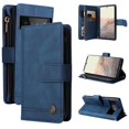 thumbnail image 1 of Pixel 8 Pro Wallet Case, Allytech PU Leather Cards Holder Back Cover Stand Magnetic Closure Folio Flip Shoulder Lanyard Hand Wrist Wallet Case Cover for Google Pixel 8 Pro - Blue, 1 of 12