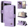 thumbnail image 1 of Pixel 8 Pro Wallet Case, Allytech PU Leather Cards Holder Back Cover Stand Magnetic Closure Folio Flip Shoulder Lanyard Hand Wrist Wallet Case Cover for Google Pixel 8 Pro - Purple, 1 of 12