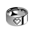 thumbnail image 1 of Pixel 8-bit Heart Retro Video Game Engraved Tungsten Wedding Band, 10mm, Size 13.5, 1 of 4