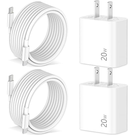Pixel 9/8/7/6/5/4 Fast Charger, 2Pack 20W USB C Charging Block + 6FT USB C Cable Cord for Google Pixel 8/9 Pro/7/7a, 6a/6/Pro, 5/4/3/XL, Phone 15, Galaxy, Android Phones