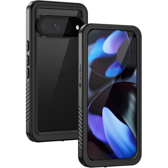 Pixel 9 Case, IP68 Waterproof Dustproof Case with Built-in Screen Protector, Rugged Full Body Shockproof Protective Clear Cover for Google Pixel 9 6.3 Inch, Black