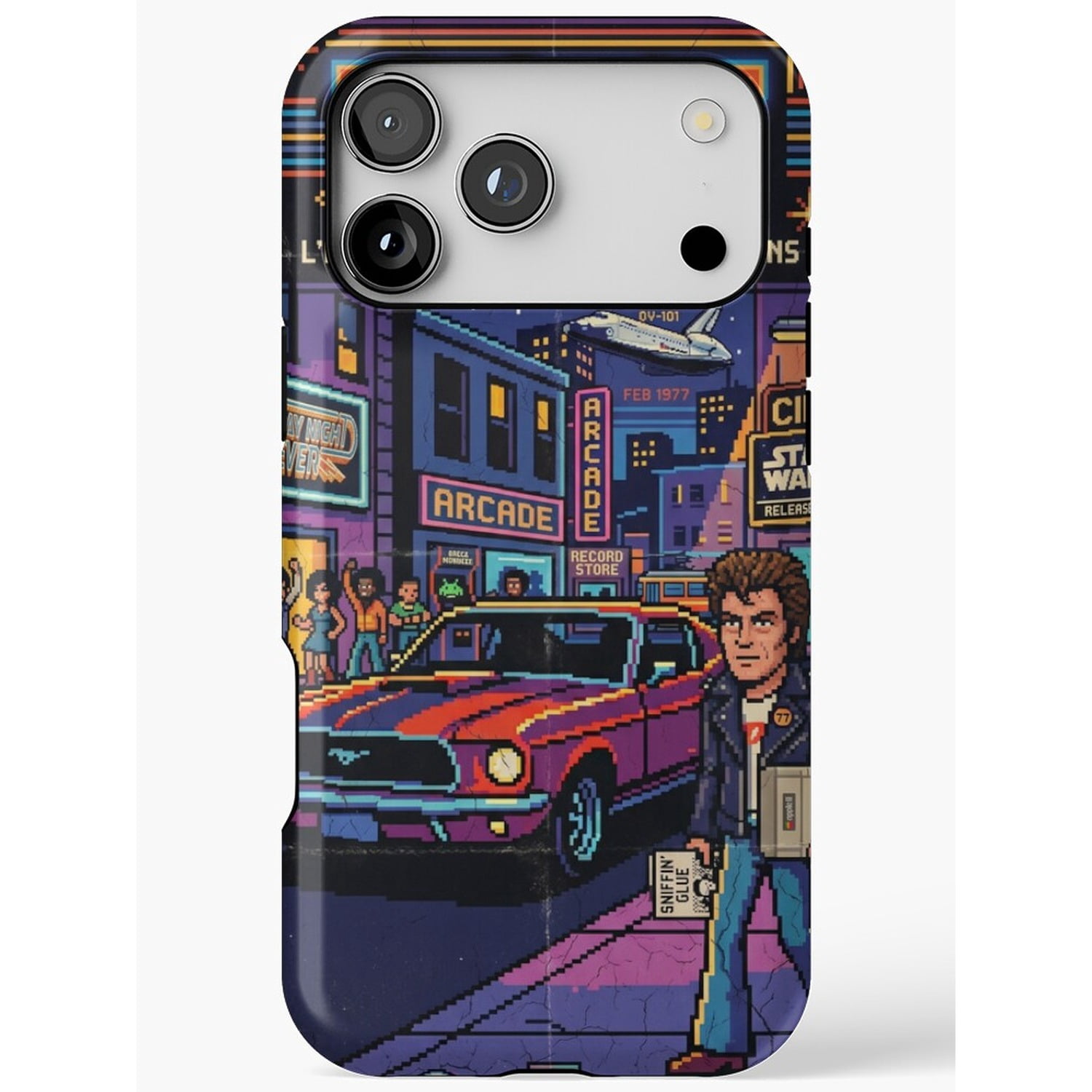 Pixel Arcade Night Scene Tough Phone Case for Apple iPhone ...