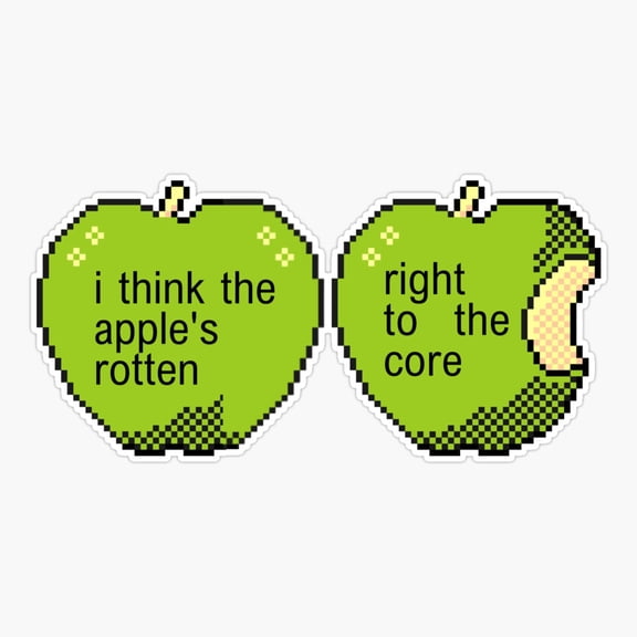 Pixel Art Apple Tech Vinyl Decal Sticker