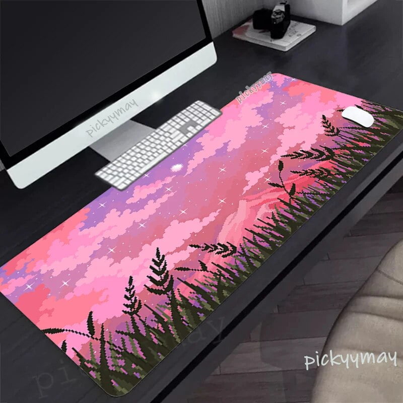 Pixel Art Desk Mat Gamer Mousepads Mouse Pad Company Office Desk Pads