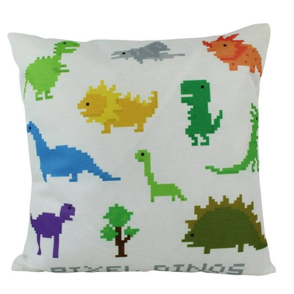 Pixel Art | Dino |  | Fun Gifts | Pillow Cover | Home Decor | Throw Pillows | Happy Birthday | Kids Room Decor | Kids Room | Room Decor